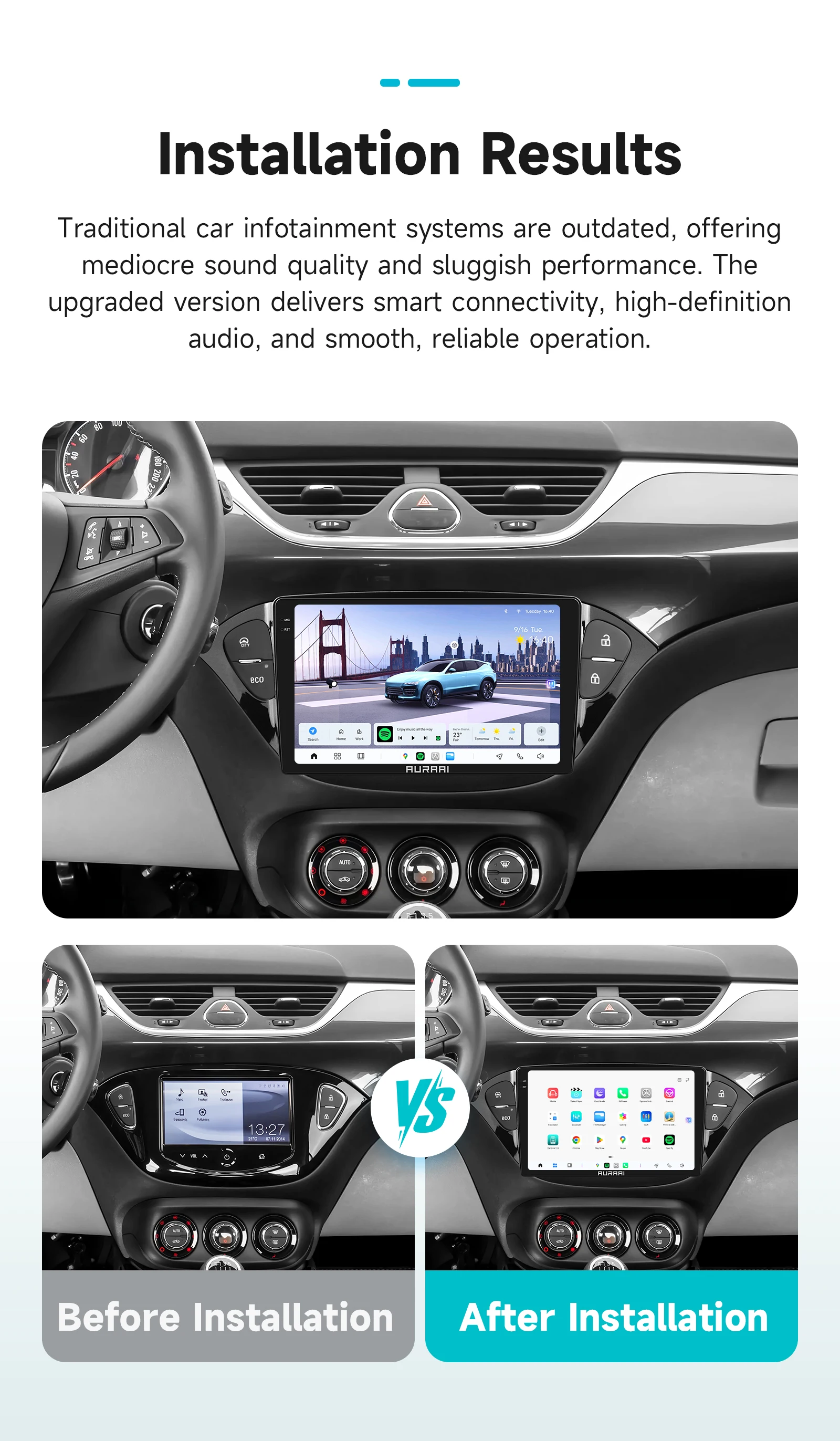 AURAAI X100 Android Auto-Intelligent-Bildschirm für Opel Adam Corsa E UIS7870 GPS DSP RDS SWC 4G BT CarPlay ADAS KI-Sprachsteuerung – Detail 1