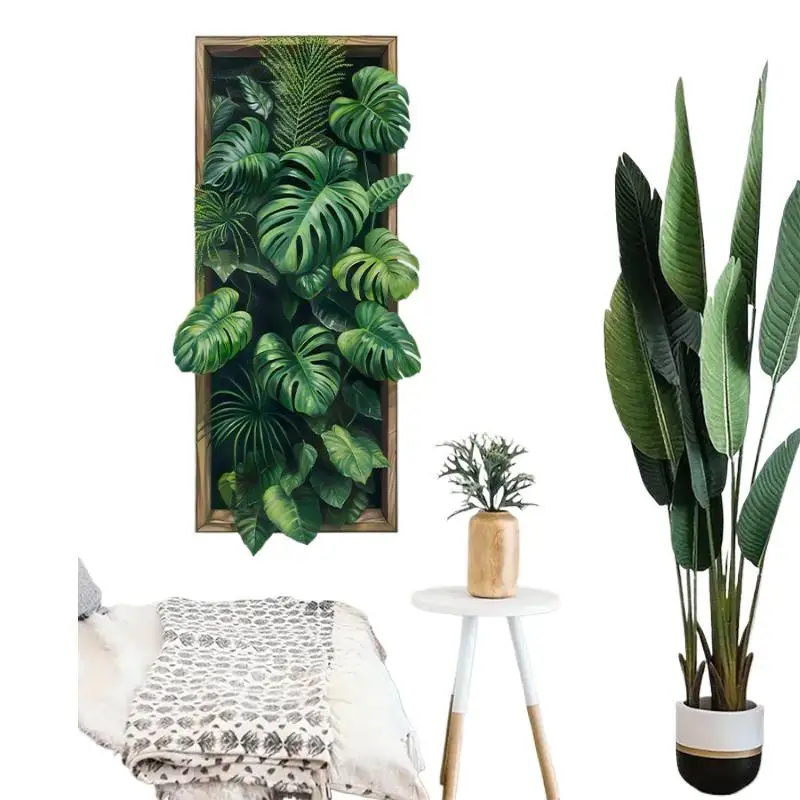 Tropical Monstera Wall Decal Self Adhesive No Glue Residue Easy Application for Kids Playroom Wall Decor