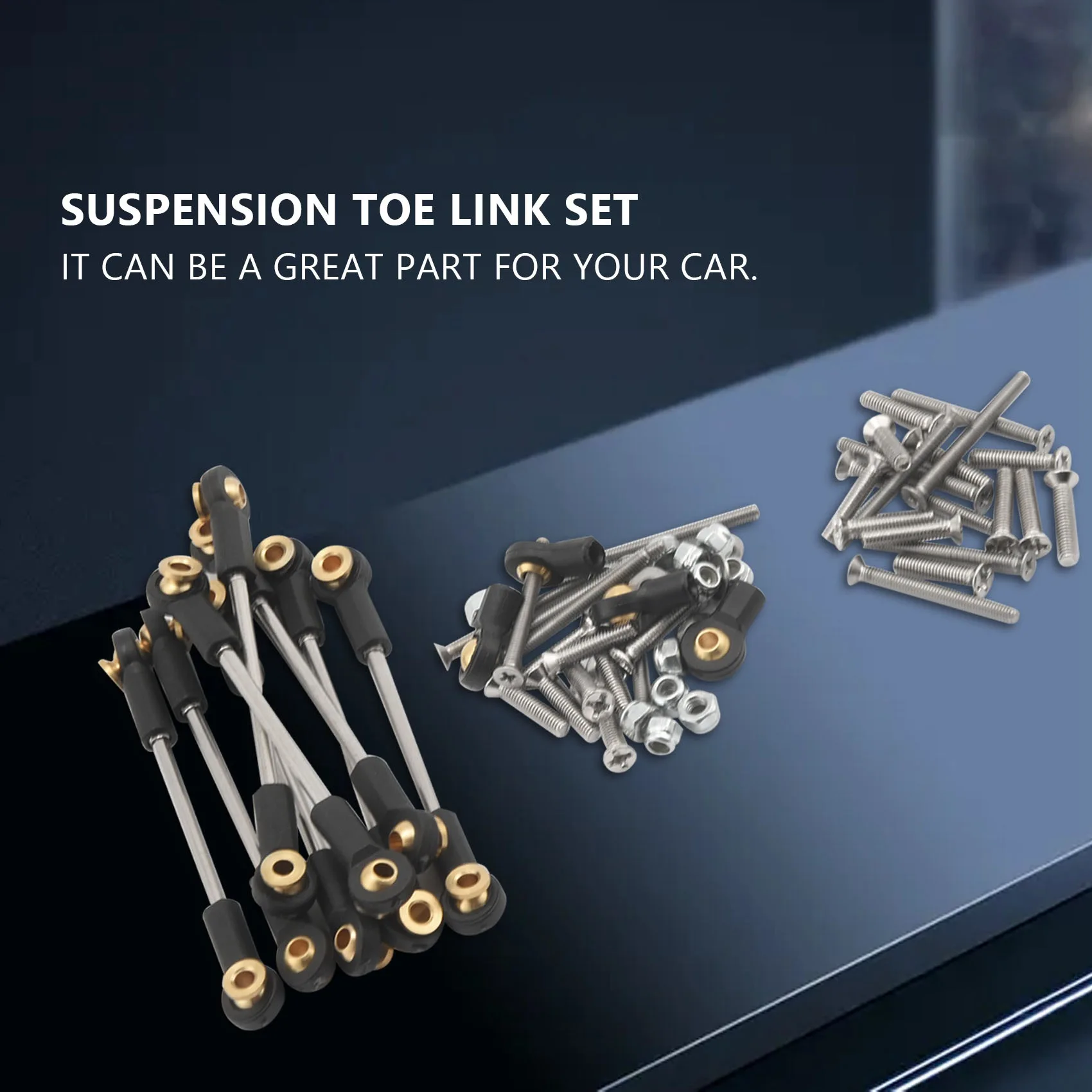 Upgrade Replacement Part Metal Suspension Toe Link Tie Rod Set for WPL 1/16 C14 C24 RC Car Parts