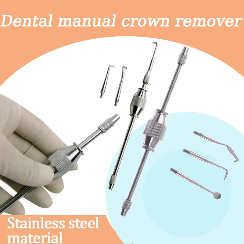

1 Set Dental Crown Remover with 3 Attachments Stainless Steel Manual Control Dental Crown Tool Dentist Lab Equipment