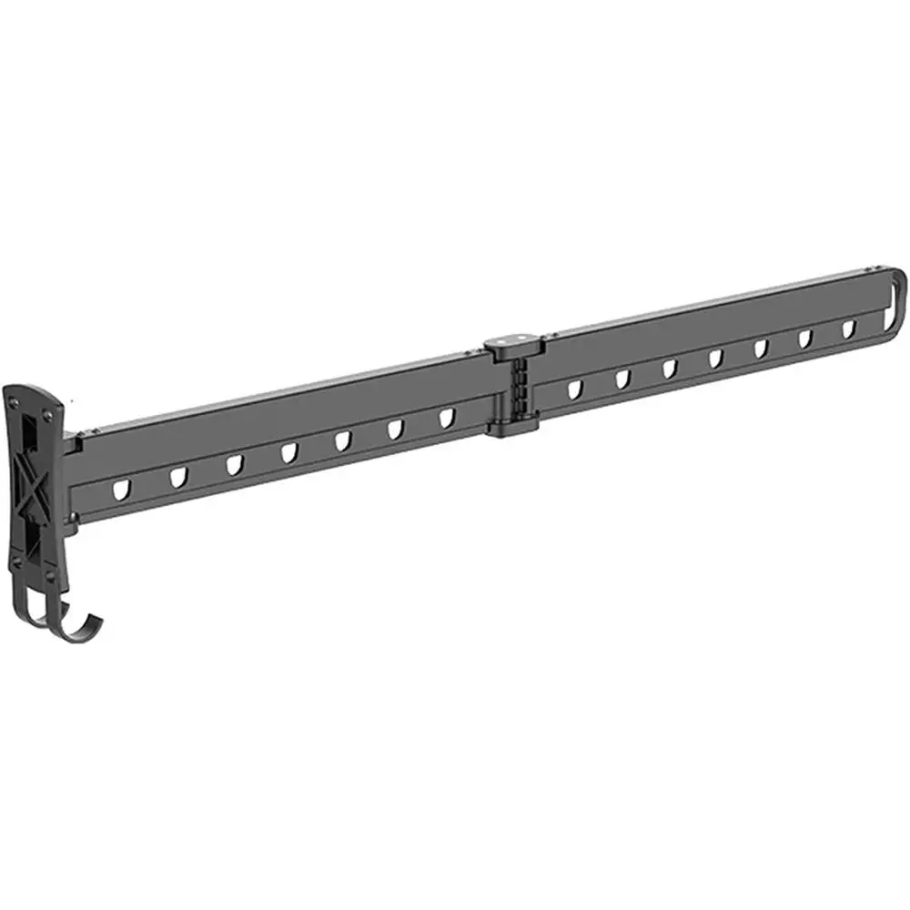 

Swivel & Retractable Wall-Mounted Clothes Drying Rack, Space-Saving Hanger for Indoor/Outdoor, Black, Compact