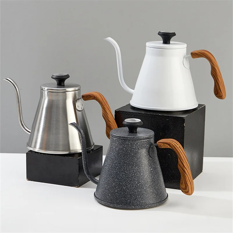 1.2L Gooseneck Kettle Coffee Pour Over Kettle with Thermometer Tea Maker with Anti-Hot Handle with Flow Spout for Drip Coffee