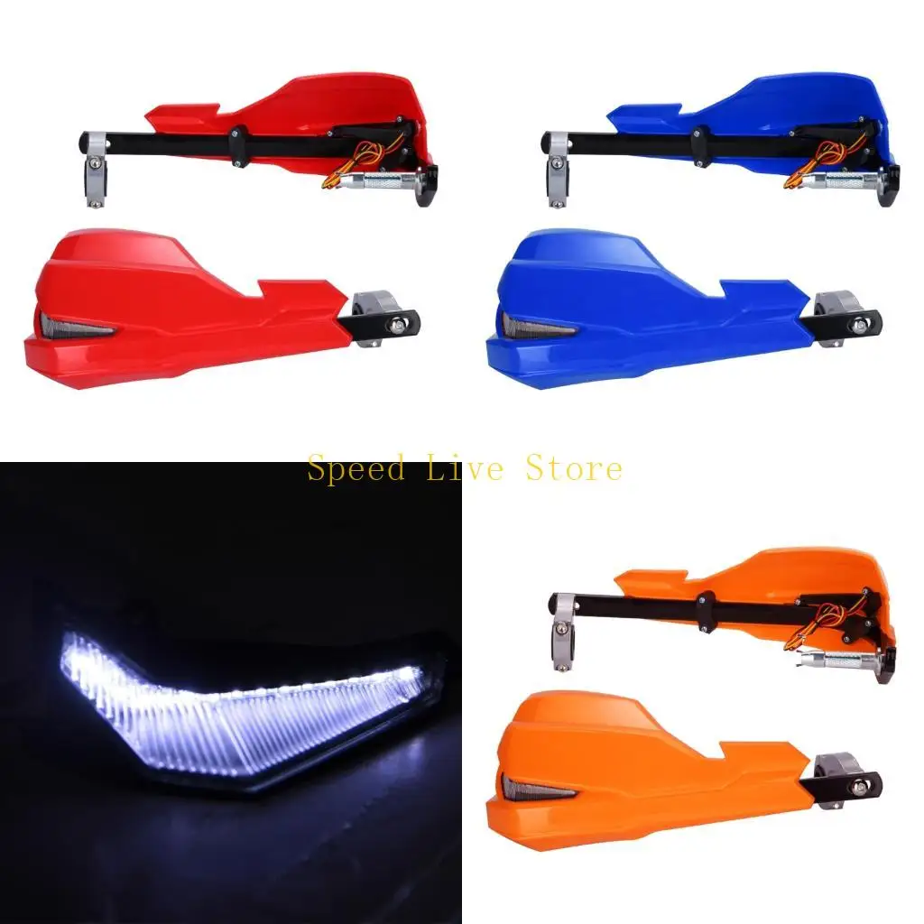 547C Shockproof Motorcycle Handlebar Cover with Bright LED Strips Lights Suitable for Enhanced Visibility in Dark Conditions