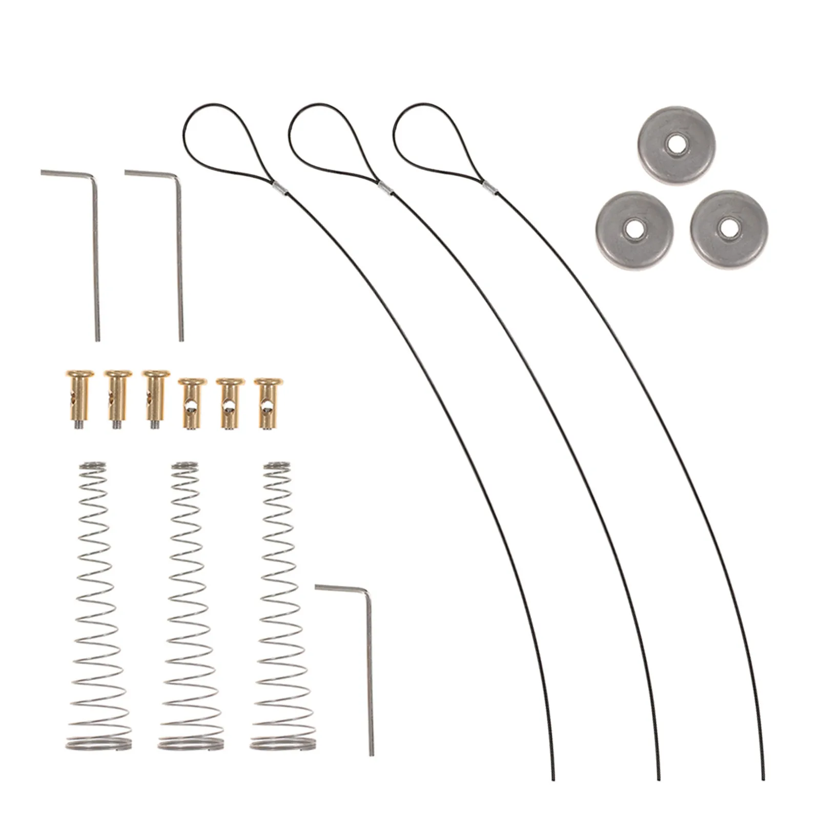 Gate Latch Pull String 3 Sets Spring Loaded Cable Release Outdoor Hardware for Wood Metal Yard Fences