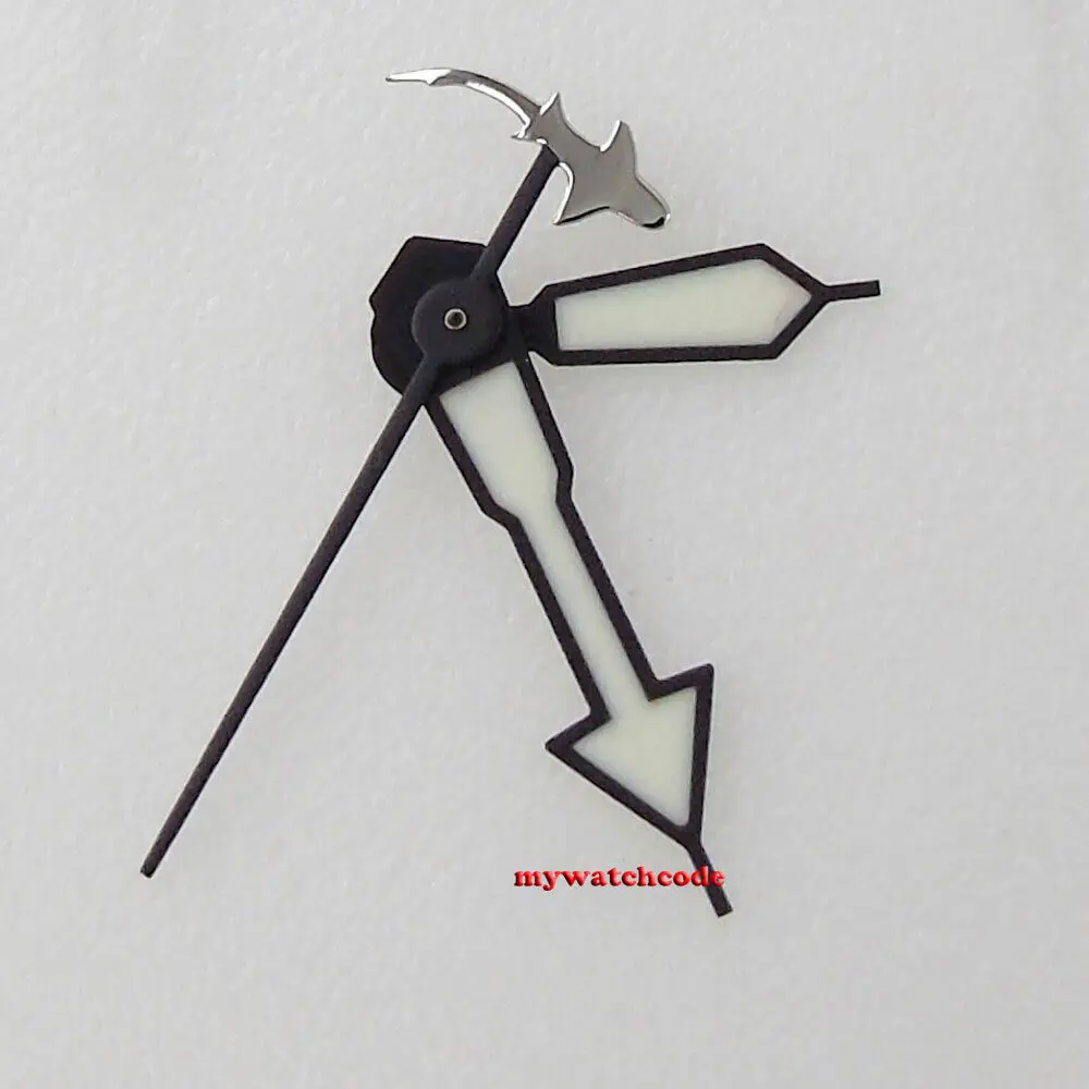 Shark-reloj naranja y rojo, accesorio compatible con NH35, NH36, 7s35, 4r35, 7009, 4r15, 4r35, movimiento