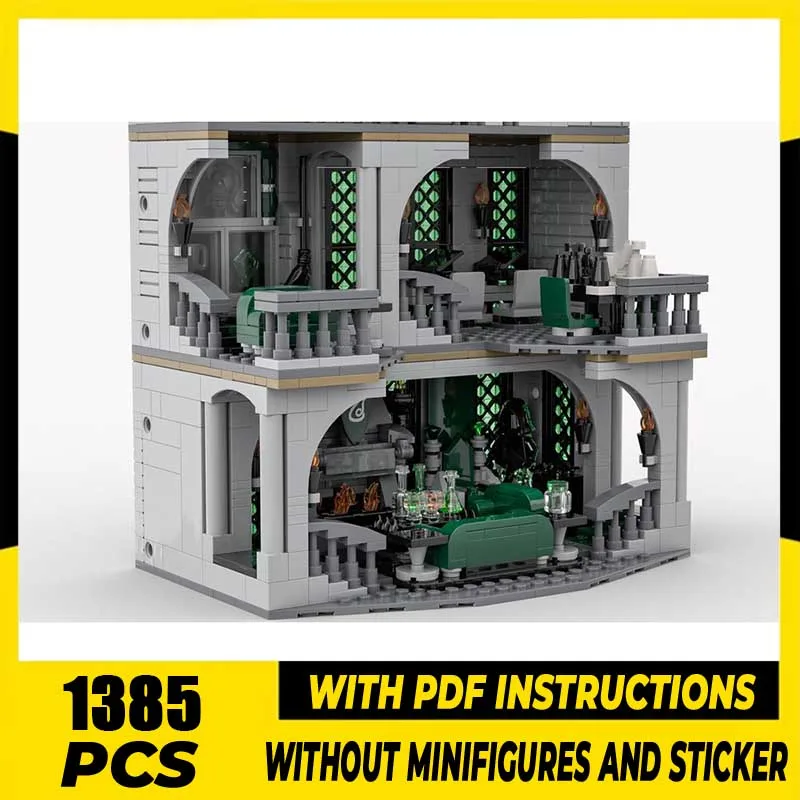 

Popular Movie Series Moc Building Blocks Common Room and Dorm Model Technology Bricks Famous Sence DIY Assembly Holiday Toy Gift