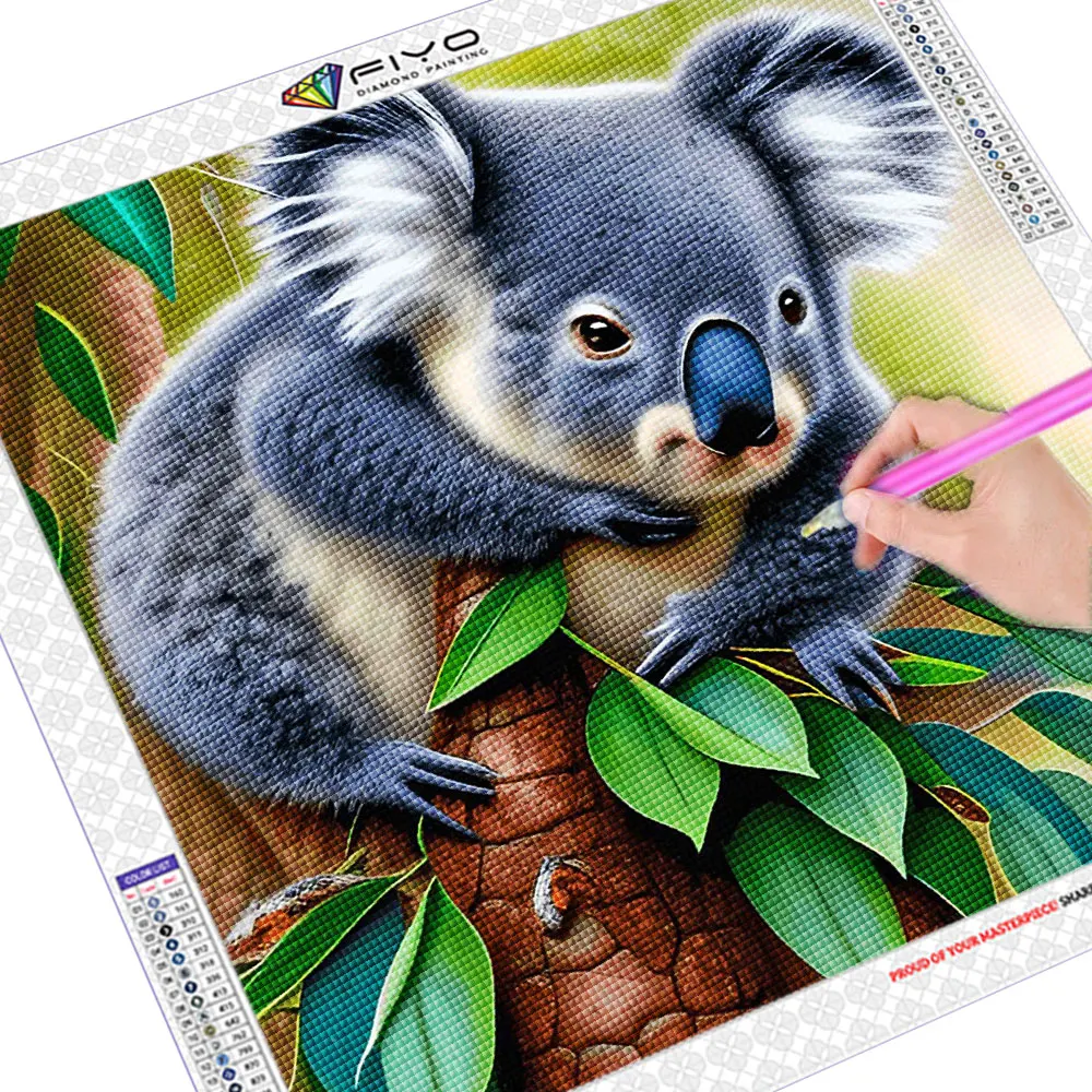 Cute Koala DIY Diamond Painting Picture Cartoon Animal Embroidery Rhinestone Mosaic Cross Stitch Home Decor Children's Gift