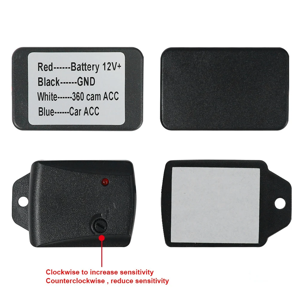Leading-Edge-Car Universal Anti Theft Sensor Adjustable Car 360 Panoramic Detection Vibration Sensor Alarm Device