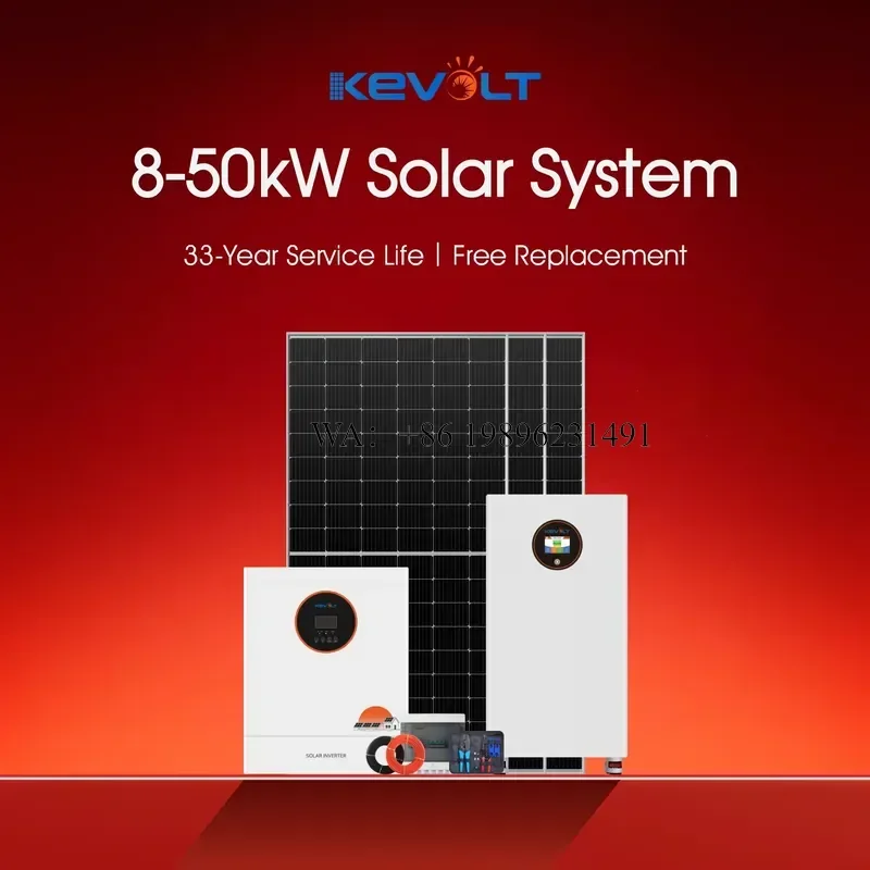 KEVOLT Solar Energy System Power Station 20kW 30kW 50kW With Solar Panel Kits and Home Energy Storage Lithium Ion Batteries