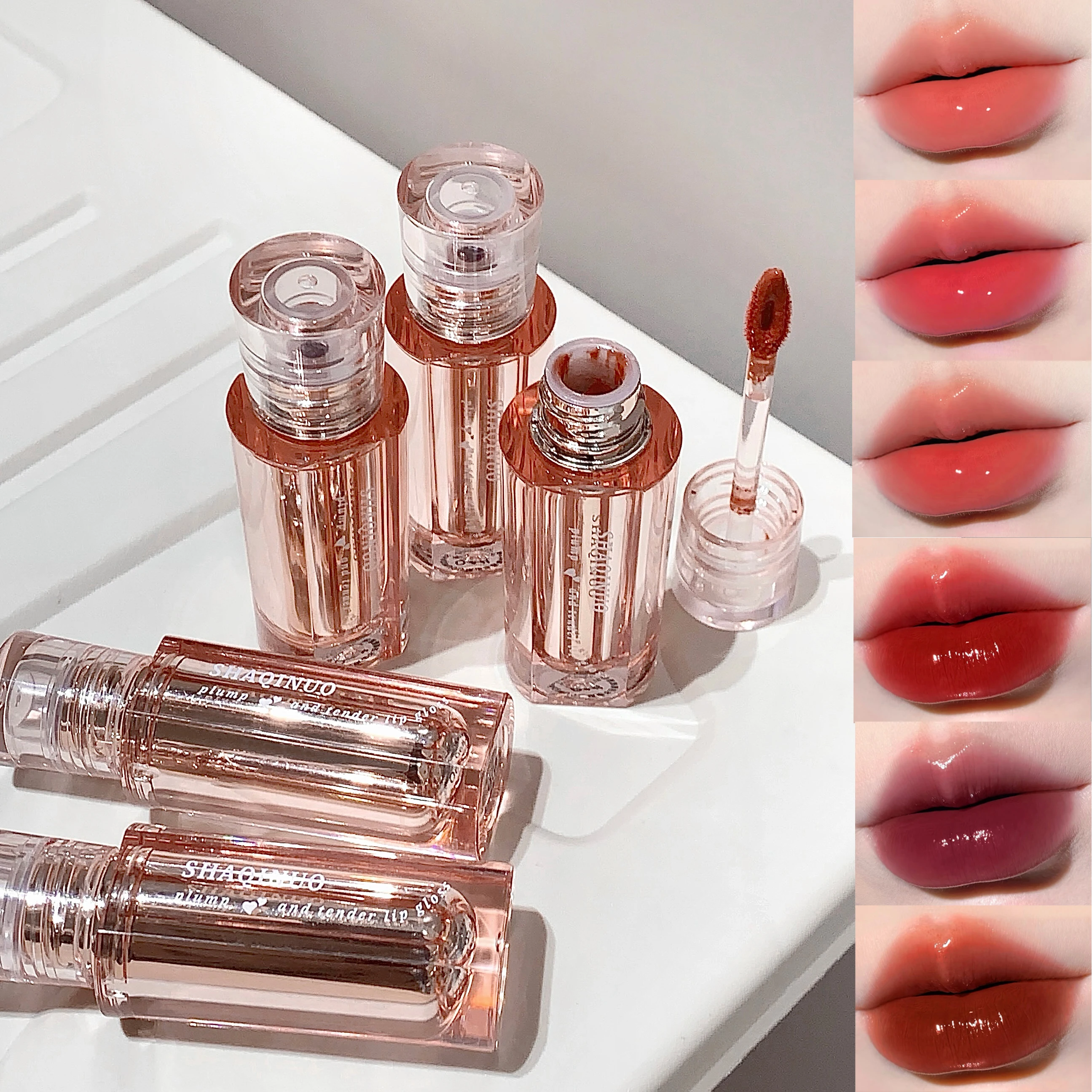 SHAQINUO Mirror Lip Gloss Long Lasting Hydrating Gloss with Mirror Shine Finish, Moisturizing, Vibrant Color, Cheap Lip Gloss fo
