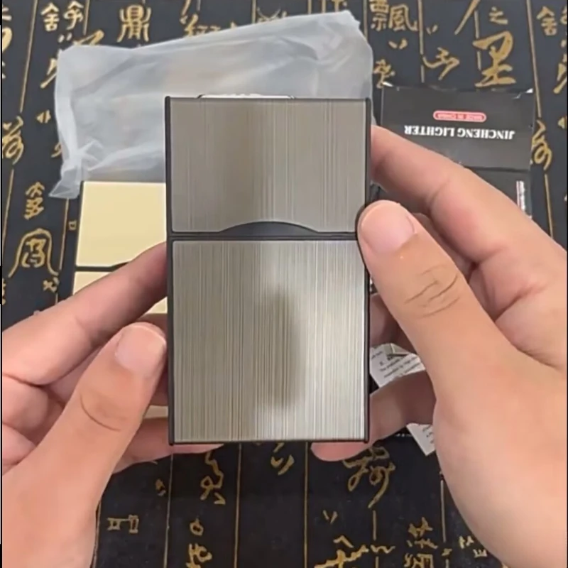 20 Thick Cigarette Case Tungsten Wire Igniter USB Charging Lighter Outdoor Waterproof and Moisture proof Electronic Lighters