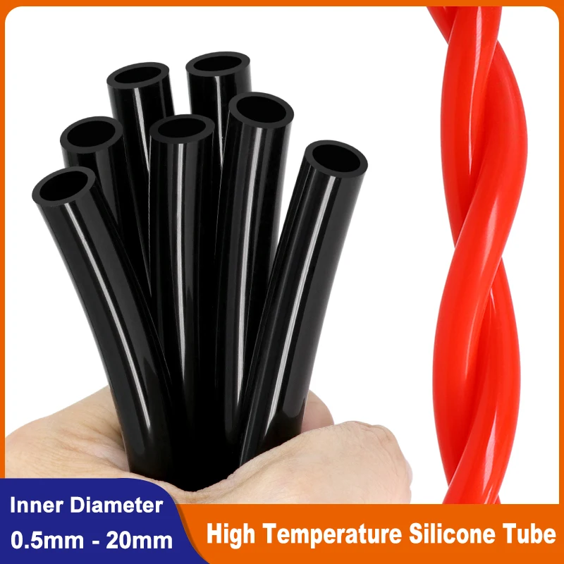 

Food Grade Red Black Silicone Hose 1 2 4 5 6 7 8 9 10 12 14 16 18 20mm Flexible Nontoxic High Temperature Soft Pipe Wate Tubing