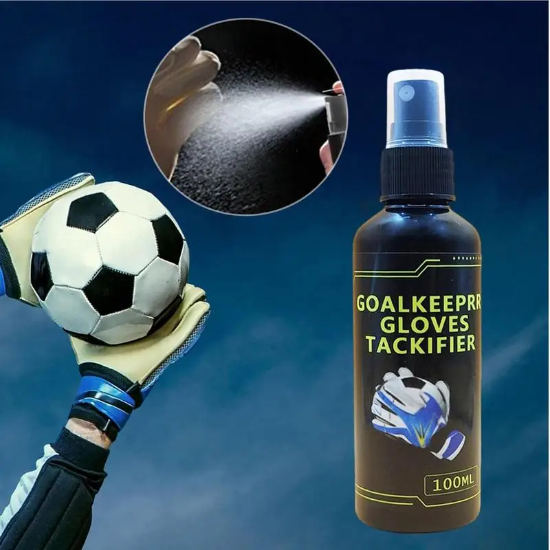 100ml luvas de goleiro de futebol aperto realce spray luvas de goleiro antiderrapante melhorado pegajoso antiderrapante suprimentos de futebol