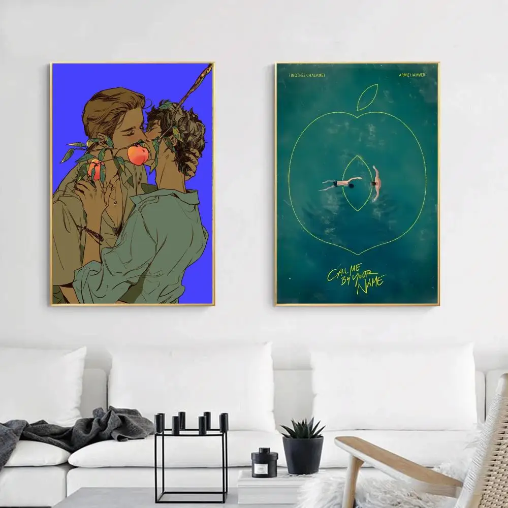 فيلم الحب اتصل بي باسمك ملصق دائم اللوحة قماش الجدار الشنق المنزل DIY بها بنفسك فن الديكور جدارية الجمالية مقاوم للماء