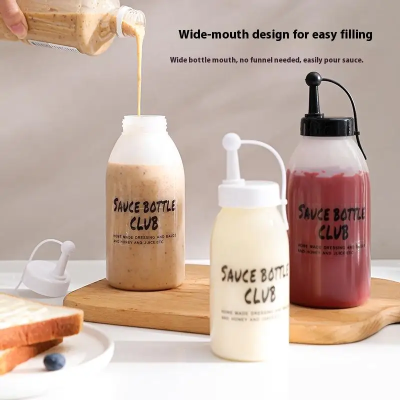 350/650 ML Bottiglie di plastica da spremere Dispenser di condimenti Ketchup Salsa di senape e bottiglia di condimento Utensili da cucina