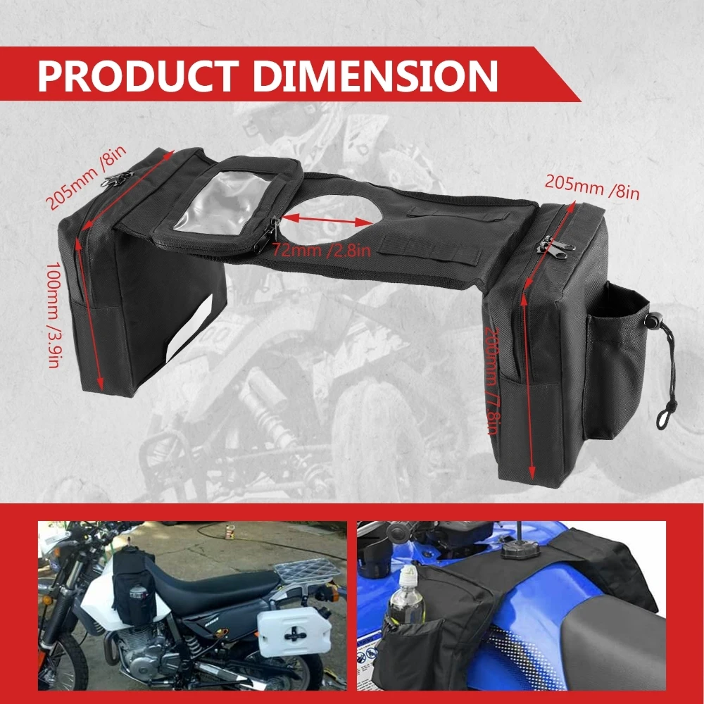 ATV UTV Fuel Tank Storage Bag Universal Snowmobile Hanging Carrying Mobile Phone Case For Yamaha 400cc Quad/ Polaris Sportsman