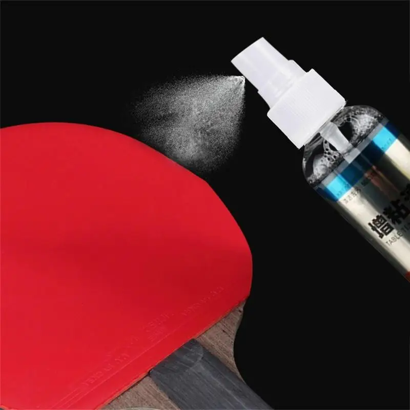 60ml/Bottle Table Tennis Racket Cleaning Kit Tennis Bat Rubber Cleaner Pingpong Tackifier Rubber Racket Spray Agent Anti-static
