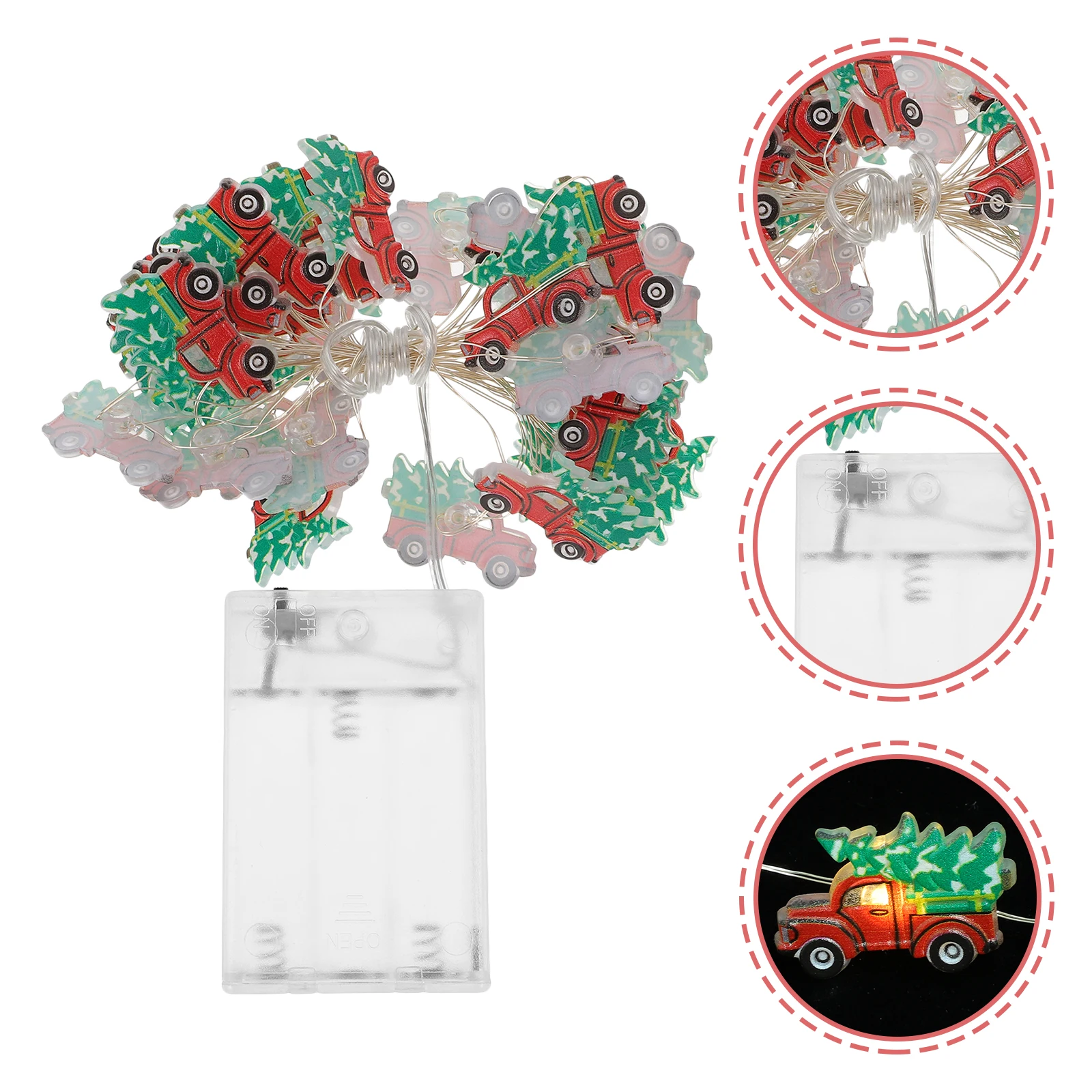 

Christmas Tree String Red Lamp Festival Decor Xmas Car Lighting Decoration Christmas Snowman Light Ornament Party Diy