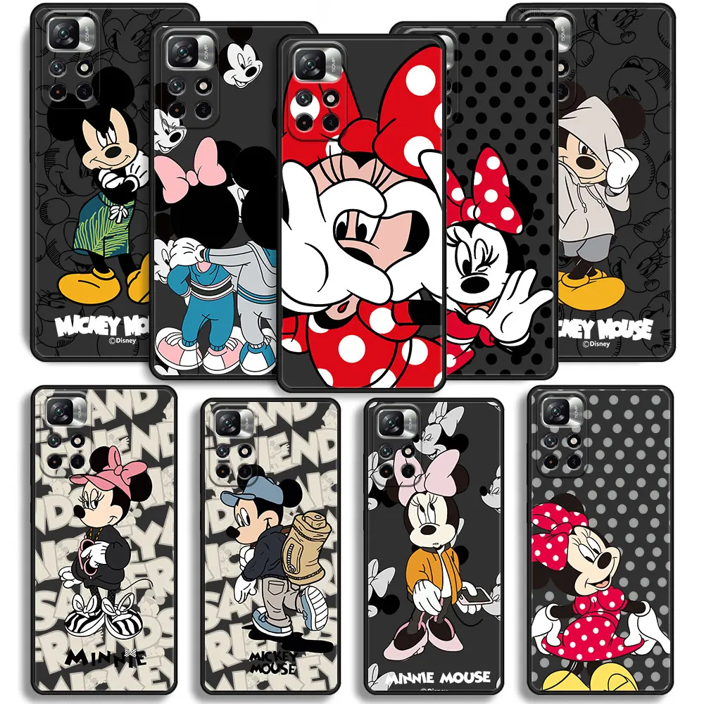 Disney Trend Mickey Minnie Spot Phone Case Funda for Xiaomi Redmi 9 9A 10C 9C 10A Note 10 11 Pro 5G 2022 9S 10s Style Silicone