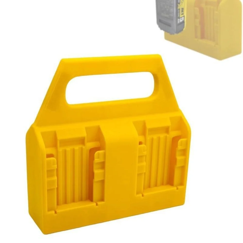 1pc-バッテリー収納ラック-4-スロット容量黄色多目的ポータブルバッテリーホルダー収納ボックス省スペースオーガナイザー