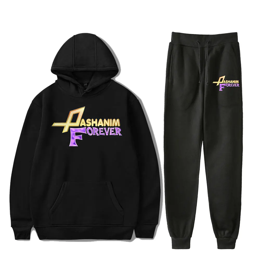 Pashanim Forever Jumpsuits Vintage 90s PULLOVER Fashion Merch Hoodies Set Men Women Tracksuit Pants Two-Piece Suit