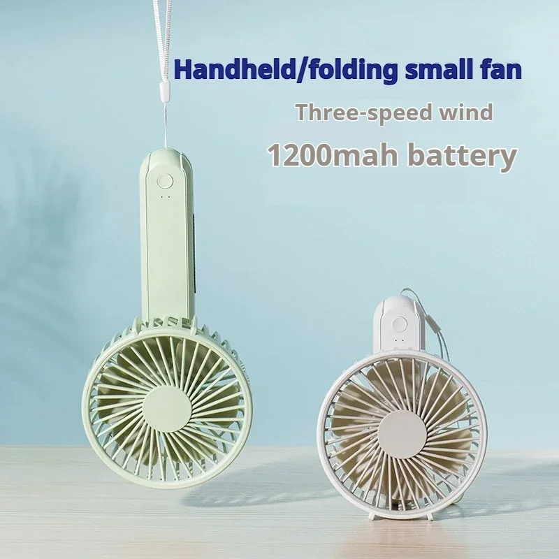 Portable Handheld Fan Foldable USB Mini Fan Rechargeable Personal Quiet Compact for Outdoor Travel Home Office Camping