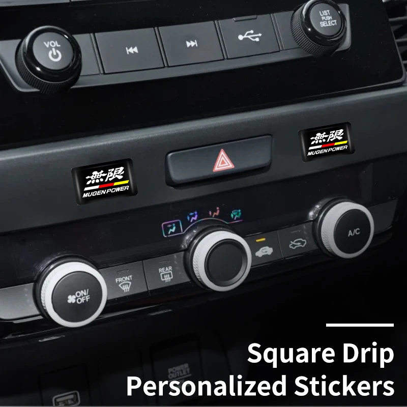 Car Logo Self-Adhesive Stickers Personalized Decorative Accessories For Honda Mugen Civic TYPE-R Accord Fit Jazz CRV BRV HRV