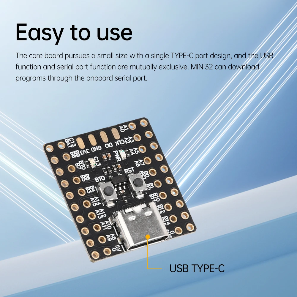 CH340 STM32F103C6T6A STM32F103C8T6 CH32V103C8T6 Mini Microcontroller Development Board Arm Architecture Minimum System Board