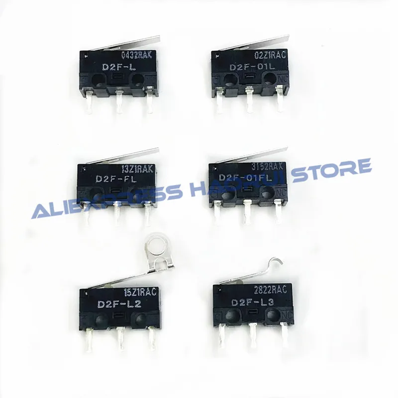 10Pcs Origina mouse micro switch D2FC-F-7N 20M OF D2FC-F-K(50M) D2F D2F-F D2F-L D2F-01 D2F-01FL D2F-01F-T D2F-F-3-7 Mouse Button