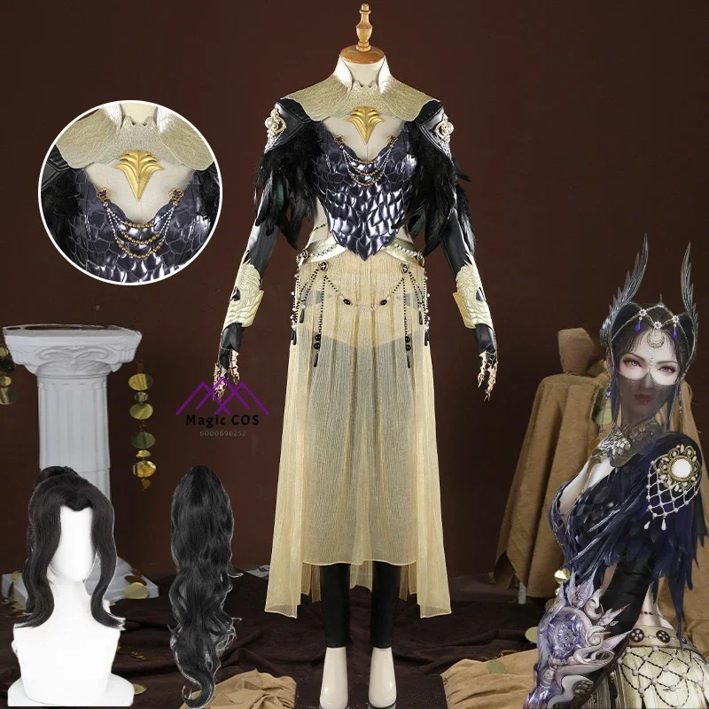 

Hot Game Naraka: Bladepoint CANAAN Cosplay Costume Full Set with Armor Veil Wig High Quality Cos Anime Clothes Sexy Comic-Con