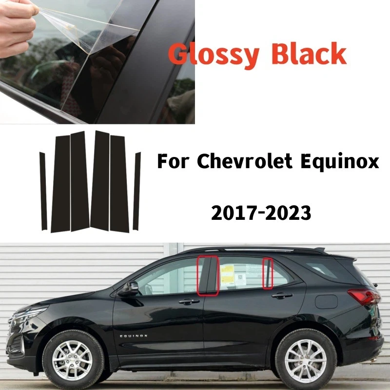

Для Chevrolet Equinox 2005-2023 2018 2019 6 шт. накладки на окна, центральная пленка, колонка B C, стойки, наклейка, автомобильные аксессуары