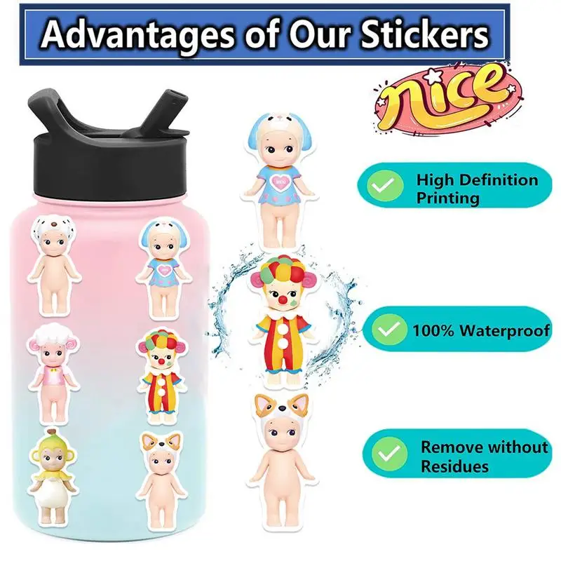 50pcs Sonny Angel Stickers Cute Cartoon Graffiti Sticker Luggage Laptop Guitar Water Cup Waterproof Decals Kids Gifts