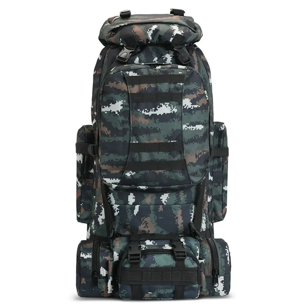 

Outdoor 80L Combination Backpack Removable Sports Backpack Hiking Backpack Camo Waterproof Mountaineering Bag