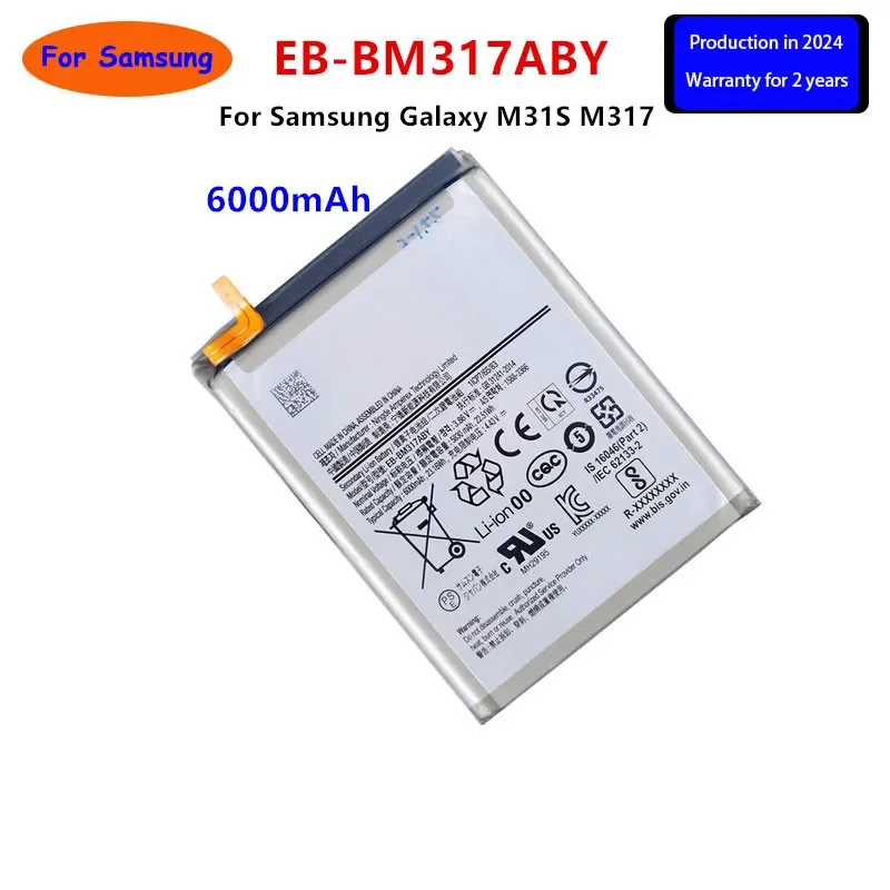 

Brand New EB-BM317ABY 6000mAh Replacement Battery For Samsung Galaxy M31S M317 Mobile Phone Batteries