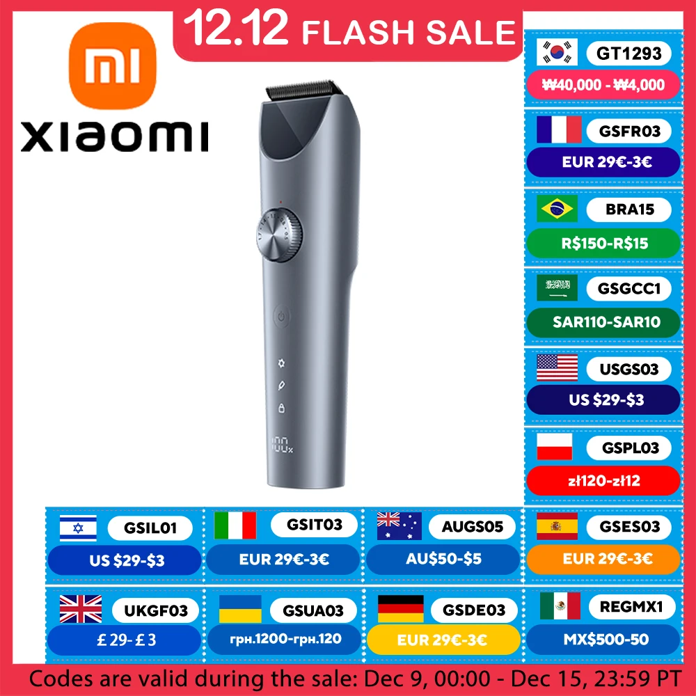 XIAOMI MIJIA Hair Clipper 2 Cutting Machine Trimmer Professional Clippers Titanium Alloy Blade Rechargeable Barber Shaver Cutter