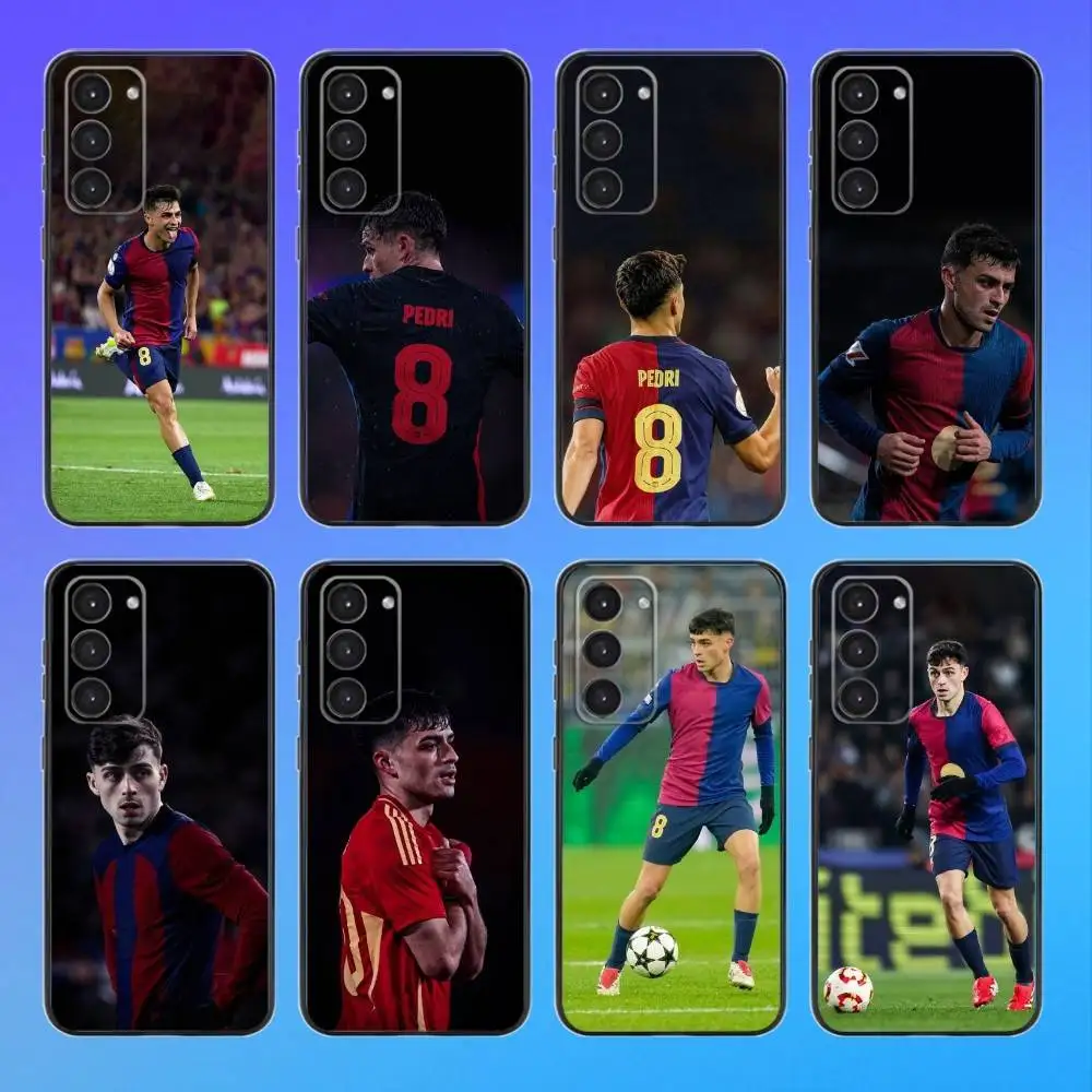 

Football Barcelona P-Pedri 8 Phone Case For Samsung A73,A72,A71,A70,A53,A52,A51 Black Soft Case