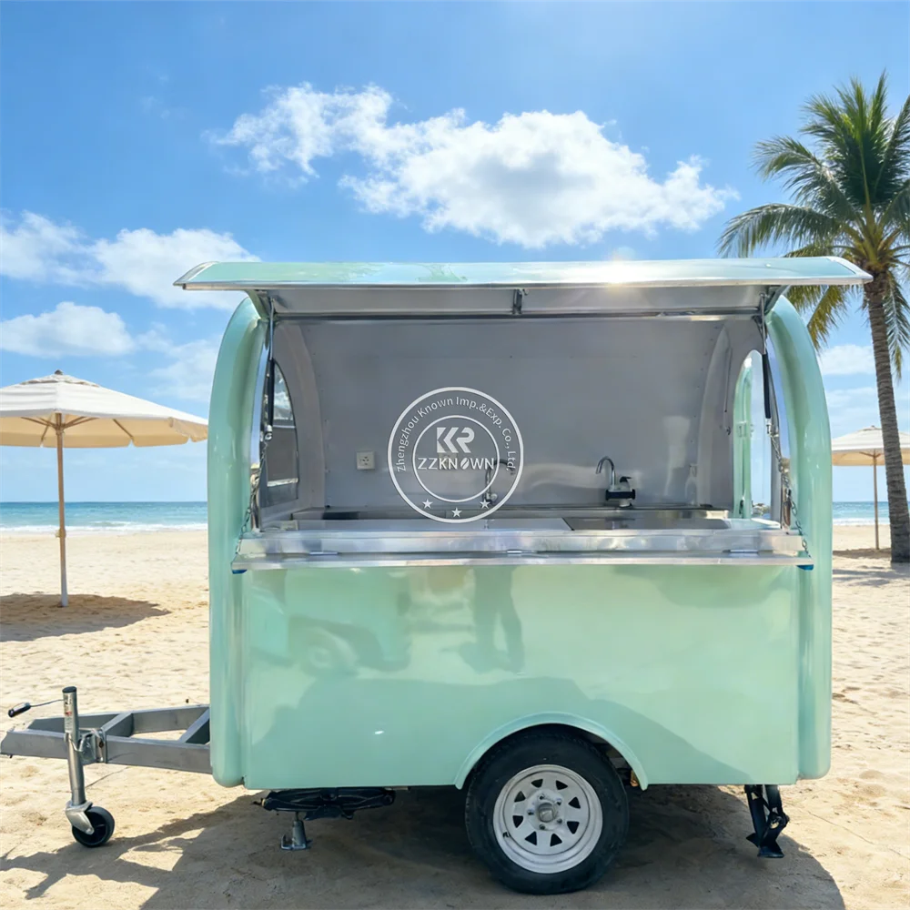 

Commercial Catering Food Trailer Custom Stainless Steel Dessert Coffee Trailer Commercial Pizza Food Truck Fully Equipped