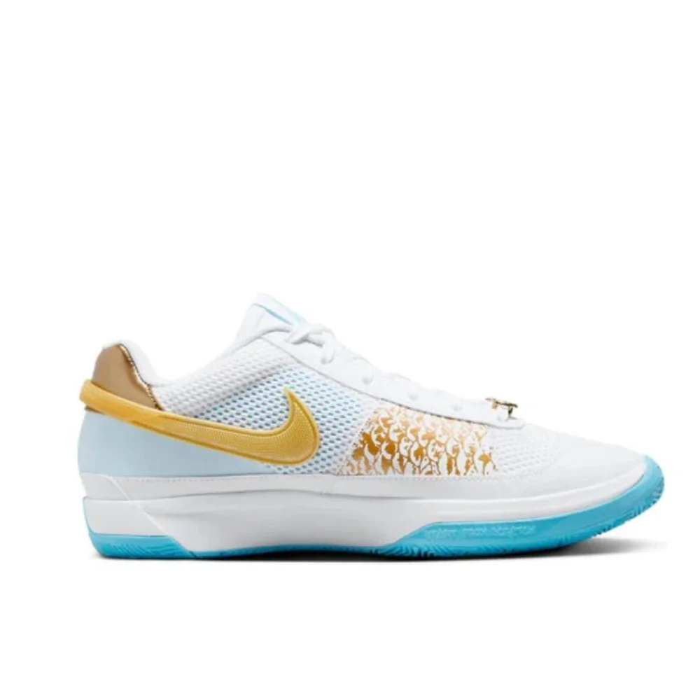 Nike new listing JA 1 men's low-top basketball shoes comfortable shock absorption wear white