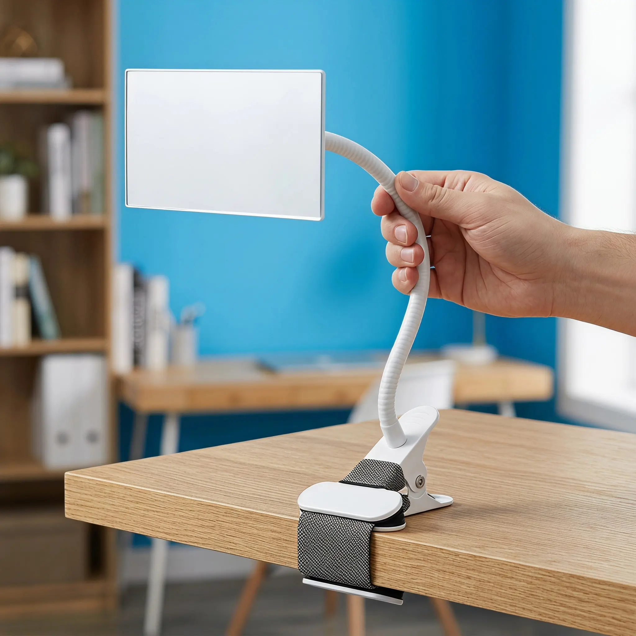 Desktop Mirror Anti-Peeping Privacy Protection Adjustable Angles Office Desk Makeup Mirror Personal Safety Compact
