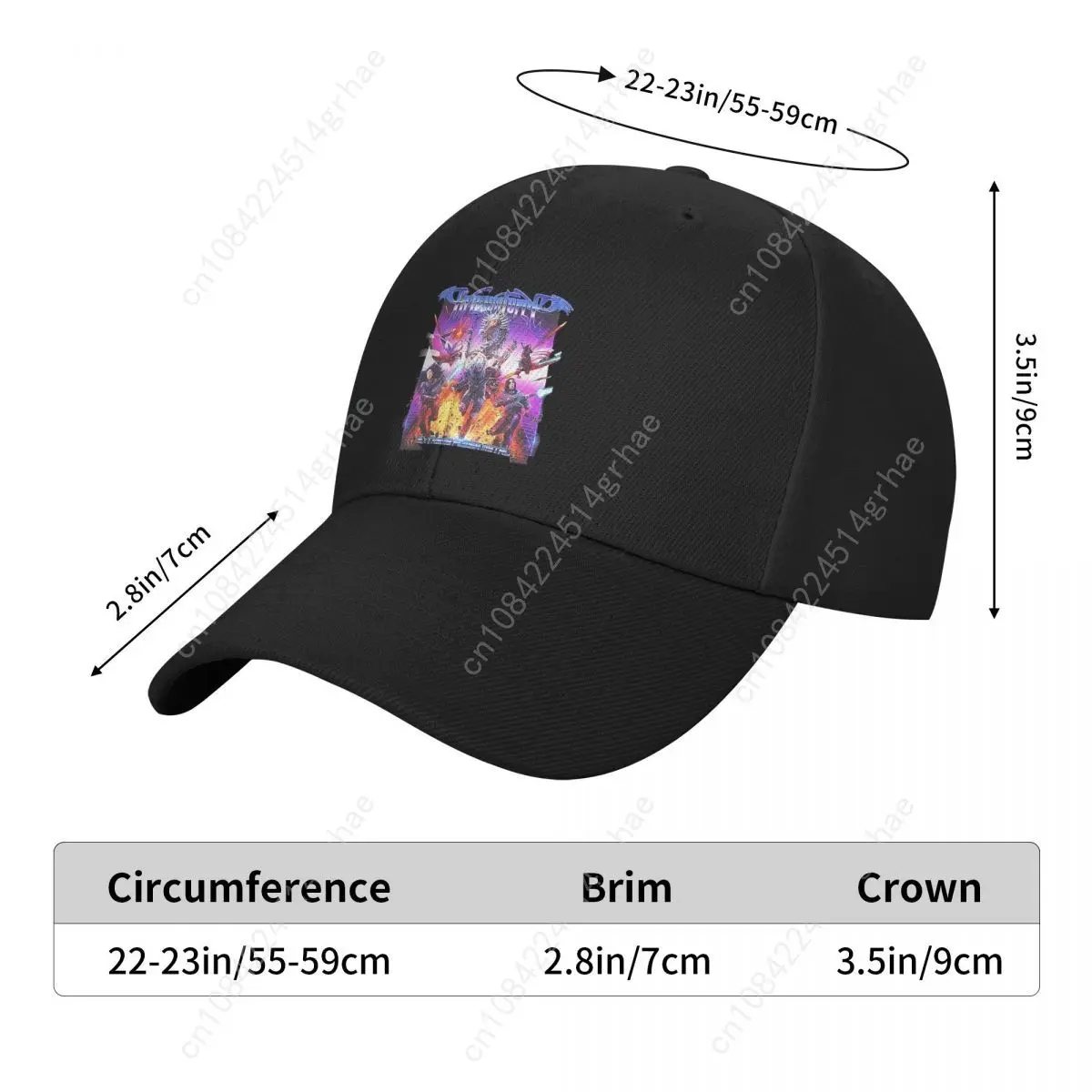 Dragonforce Extreme Power Metal Breathable Design Golf Hat Women's Cap Baseball Cap Men