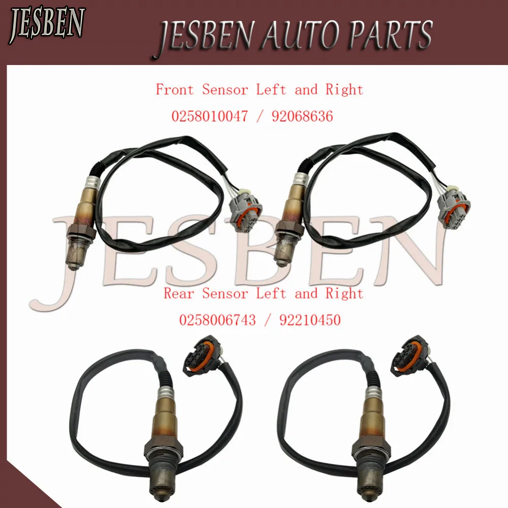 Sensor de oxígeno Lambda delantero y trasero 4X 92068636 92210450 para Chevrolet Caprice Lumina 2009 Omega Holden Calais Commodore 3,6 06-13