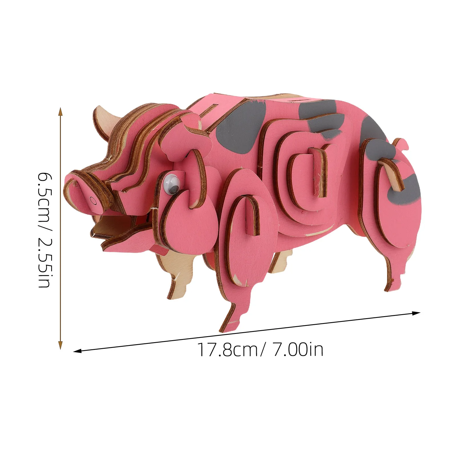 Wooden Animal Puzzle Dalmatian Design Handcrafted DIY Educational Jigsaw Kit for Family Play Desk Decor Activity