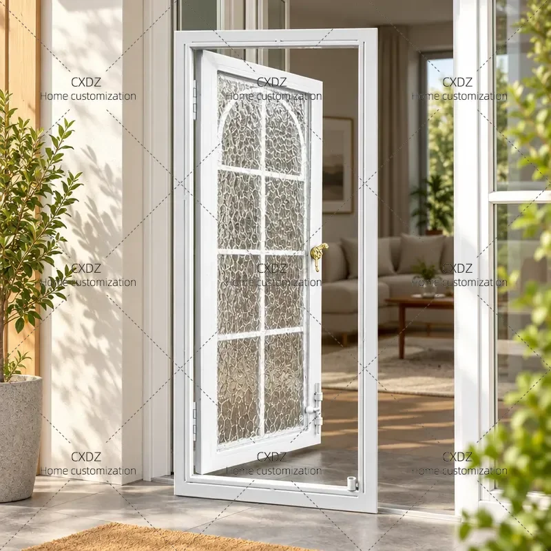 French Retro Style Iron Frame Windows for Bedroom Custom Soundproof Plastic Steel Window and Door Units Interior Home Decor