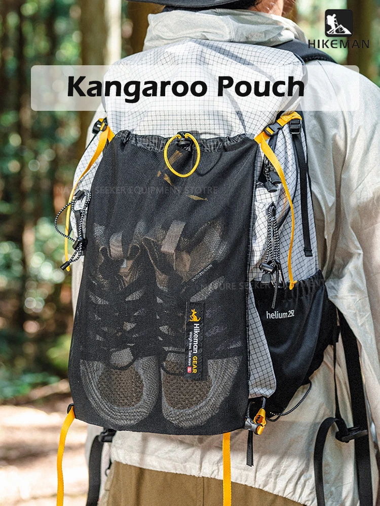

HIKEMAN Backpack EXpansion Kangaroo Pouch Ultralight 65g Tactical Pack for Travel Outdoor Hiking Camping Gear Molle