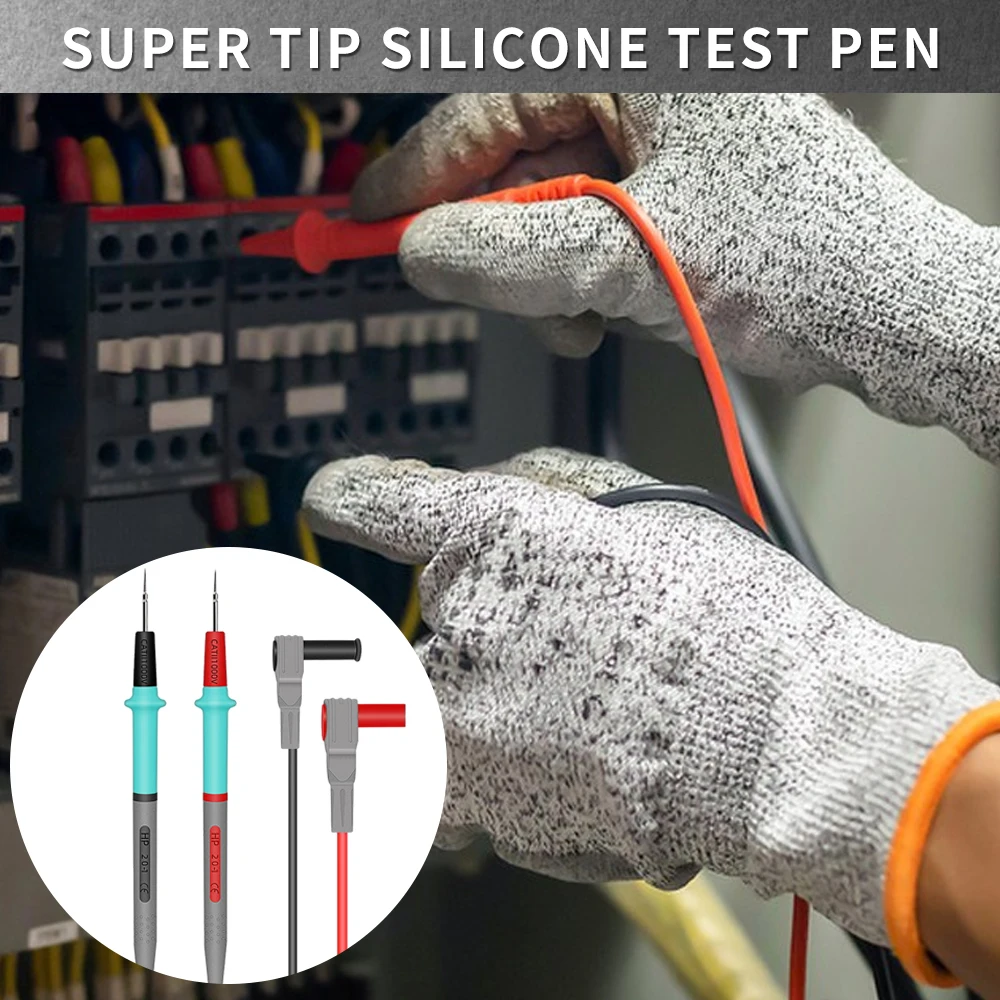 Fils de Test multimètre 1000V 20A, pointe d'aiguille, broche multimètre numérique, stylo à fil de plomb, testeur en Silicone, pièces d'instruments