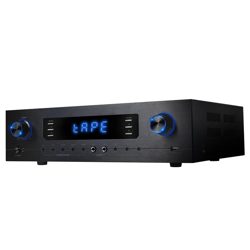 High-Power Home & Commercial Bluetooth Amplifier with Reverberation Effect Factory Wholesale KTV Song Machine Metal Material