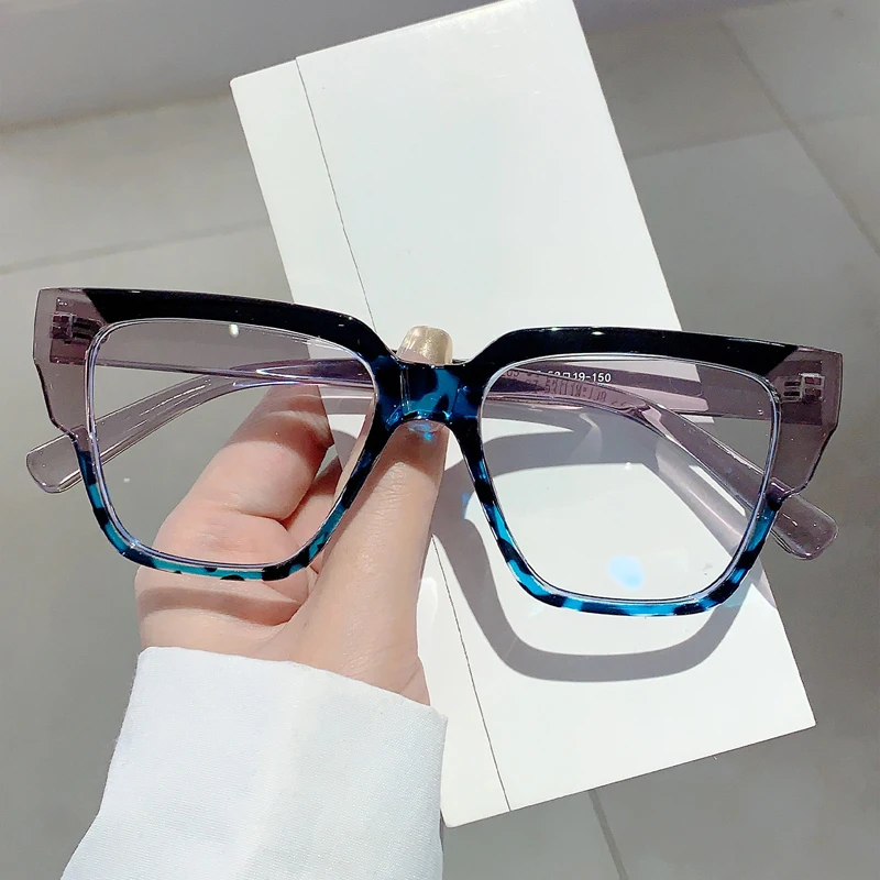 KAMMPT Oversized Eyeglasses Frames 2024 Stylish New in Multicolor Spectacles Trendy Fashion Non-prescription Women Eyeglasses