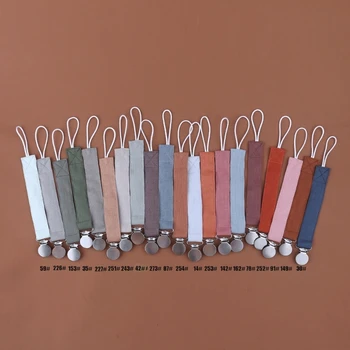4 pçs/1pc bebê chupeta clipe de corrente ramie pano país estilo titular mamilos manequim aço chupeta clipe chupeta chupeta corrente natal
