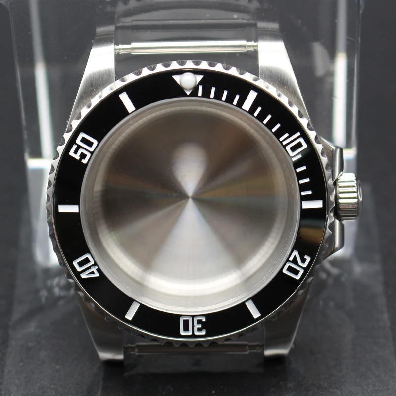 

40mm 200m waterproof Watch Case Sapphire Glass For NH35 NH36 NH34 NH38 Eta 2824 PT5000 Movement Submariner gmt YACHT watch parts