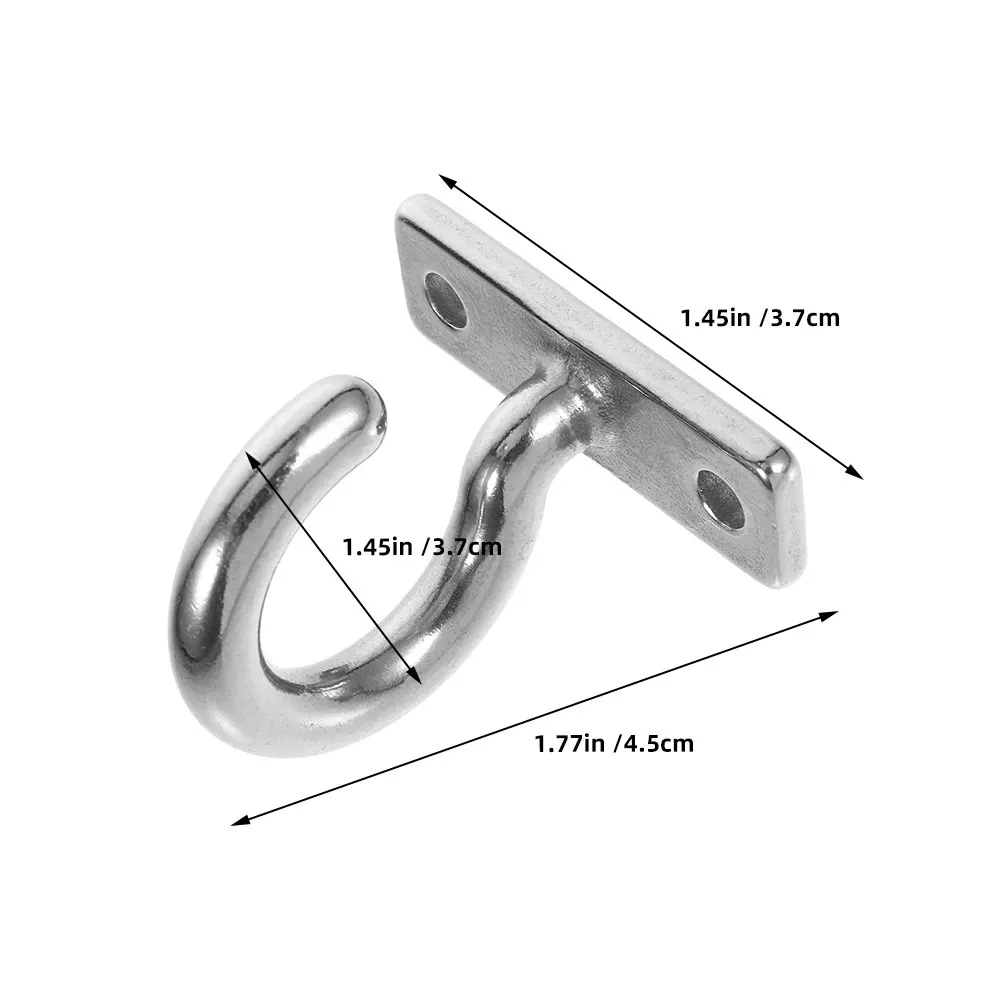 Stainless Steel Ceiling Anchor Hook 10Mm Heavy Duty Pad Eye Plate for Outdoor Indoor Marine Environments Plants Hammock Towels